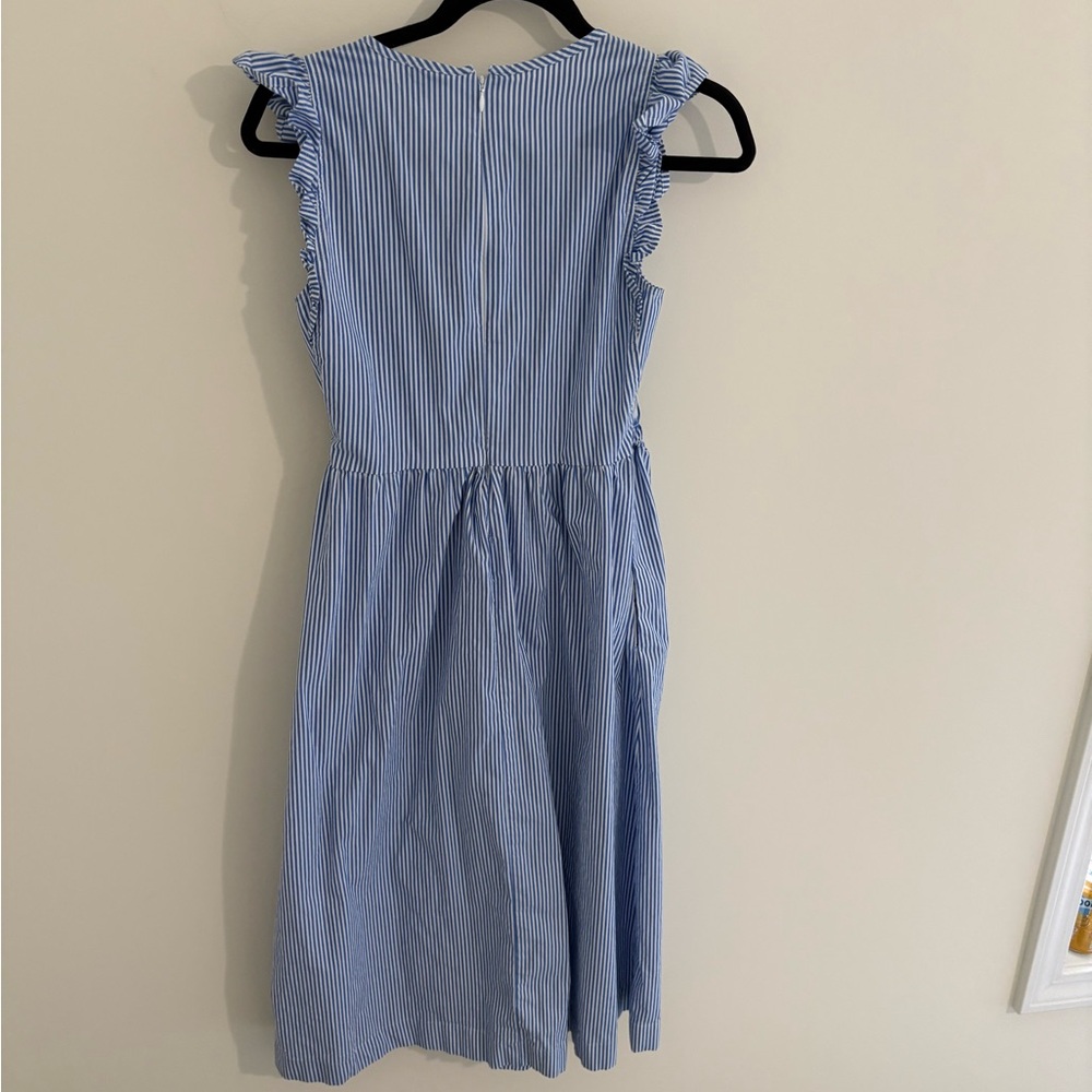 J. Crew Blue Striped Midi Dress - Picture 9 of 11